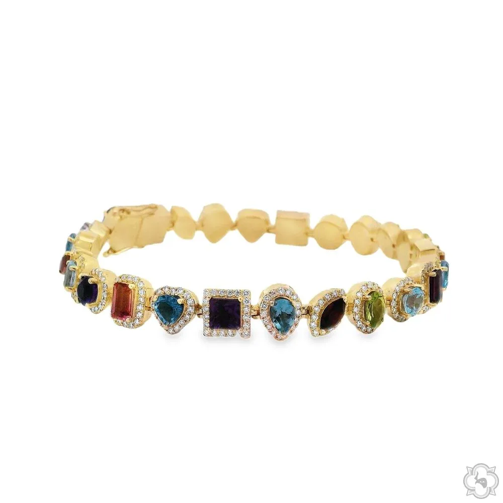 RINA - For Him FACTORY Harmony of Shapes Gemstone Bracelet 70193 in Rose Gold – Bracelet