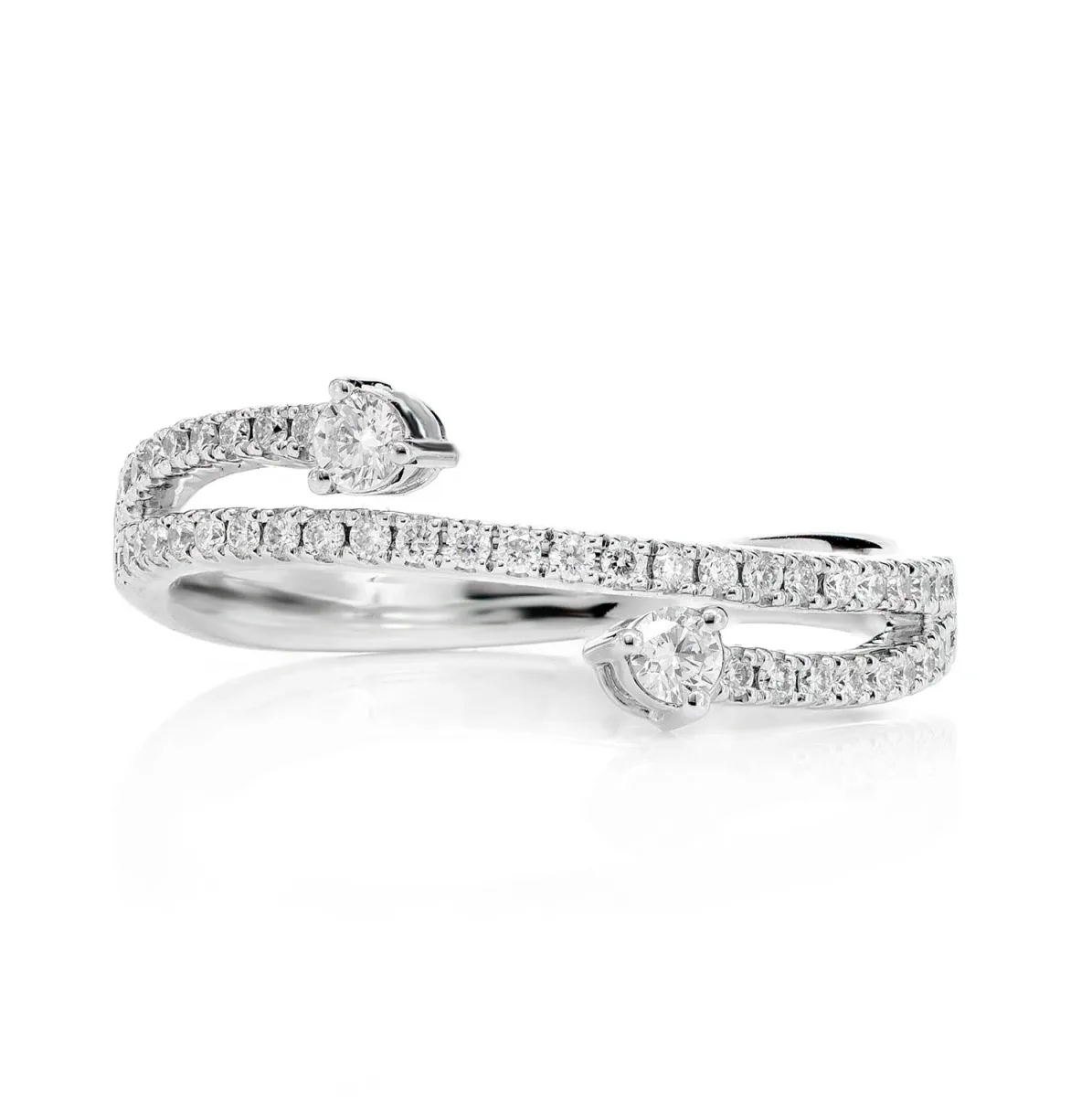 For Him Three row Split Band Diamond Ring in White Gold / Lab Grown Diamond – Ring