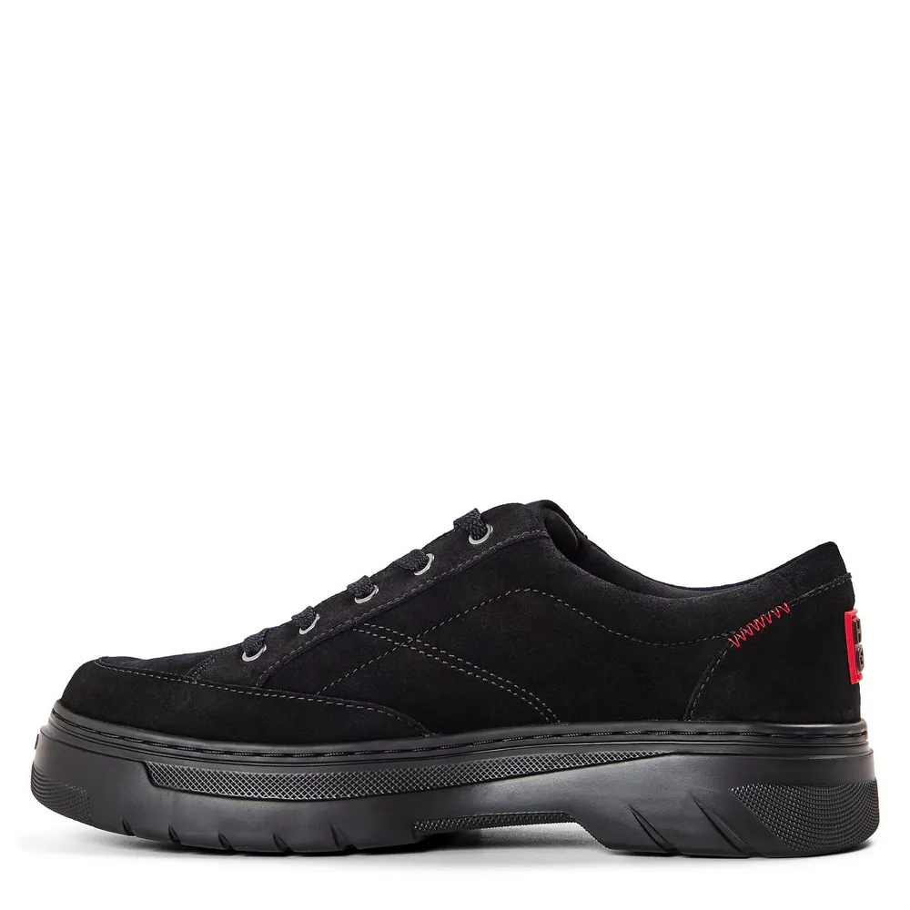 Hugo Men's Urian Derb Casual Low-Top Trainers in Black, additional product view 2