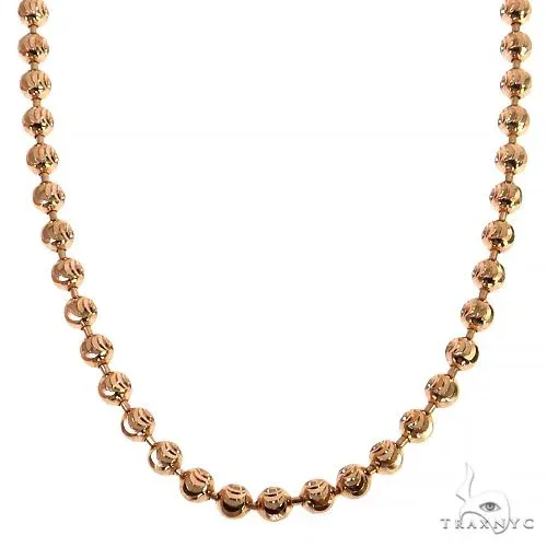 JALGAS - MELANO CREATION 14K Rose Gold Moon Cut Chain 3mm 64607 in Rose / 20 Inches – Chain