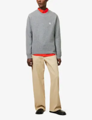 LOEWE Mini Anagram-Embroidered Wool Jumper detail 2