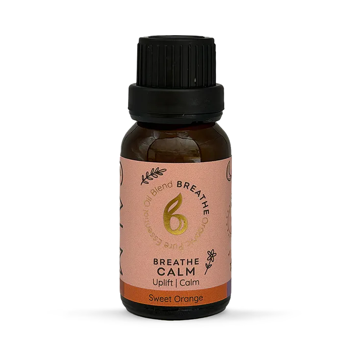 B Calm Stress Relief Essential Oil Blend 15ml – Sweet Orange, Lavender & Frankincense – Breathe Calm