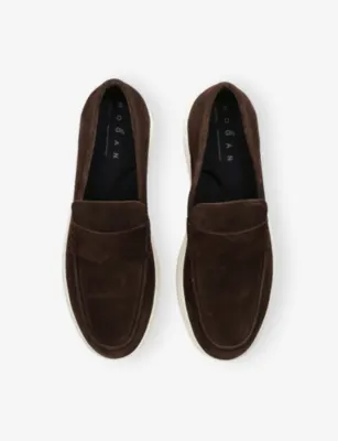 HOGAN H668 Mocassino Suede Loafers - EUR 41.5 / 7.5 UK MEN in Dark Brown, additional product view 2