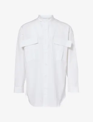 YOHJI YAMAMOTO Flap-Pocket Relaxed-Fit Cotton Shirt