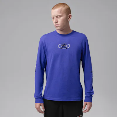 Jordan Sport Men's Dri-FIT Long-Sleeve T-Shirt - Light Concord/Black