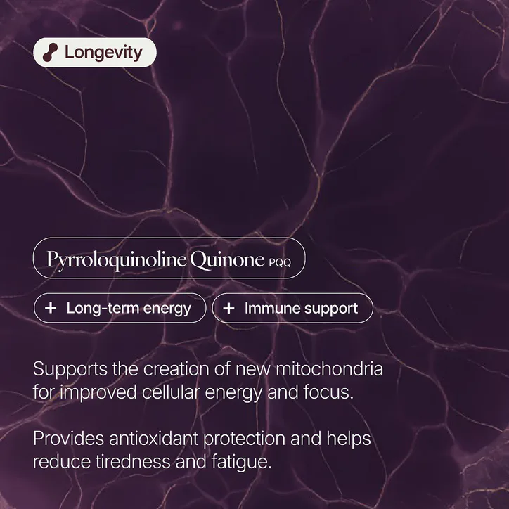 Verve PQQ (Pyrroloquinoline Quinone) 40mg - Longevity & Cellular Energy Support - 30 Servings detail 3