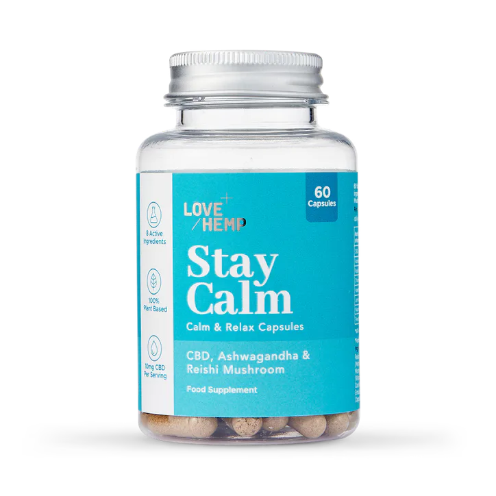 Love Hemp Stay Calm 300mg CBD Cold Press 60 Capsules – Vitamins & Supplements > Condition > Support For Calm