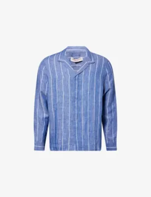 ORLEBAR BROWN Sylvan Striped Linen Shirt