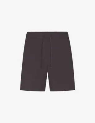 SKIMS Soft-knit relaxed-fit cotton-blend jersey shorts - OBSIDIAN