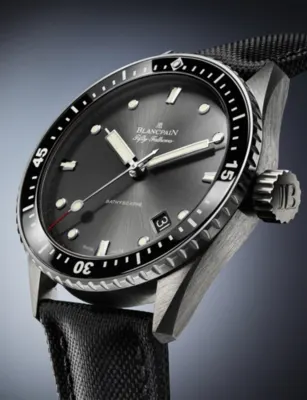 BLANCPAIN 5000 1110 B52A Bathyscaphe Steel Automatic Watch in satin-brushed steel, additional product view 3