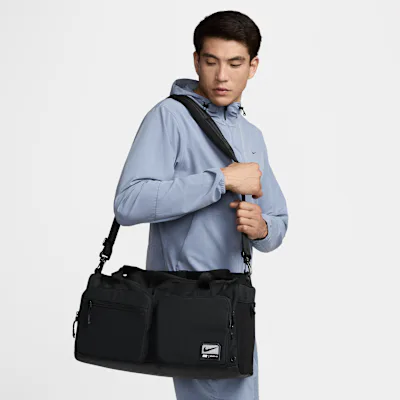 Nike Utility Power 2.0 Duffel Bag (Small, 31L) - Black/Black/White