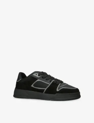 CLEENS Layup Leather and Suede Trainers - EUR 45 / 11 UK MEN in BLACK, additional product view 3