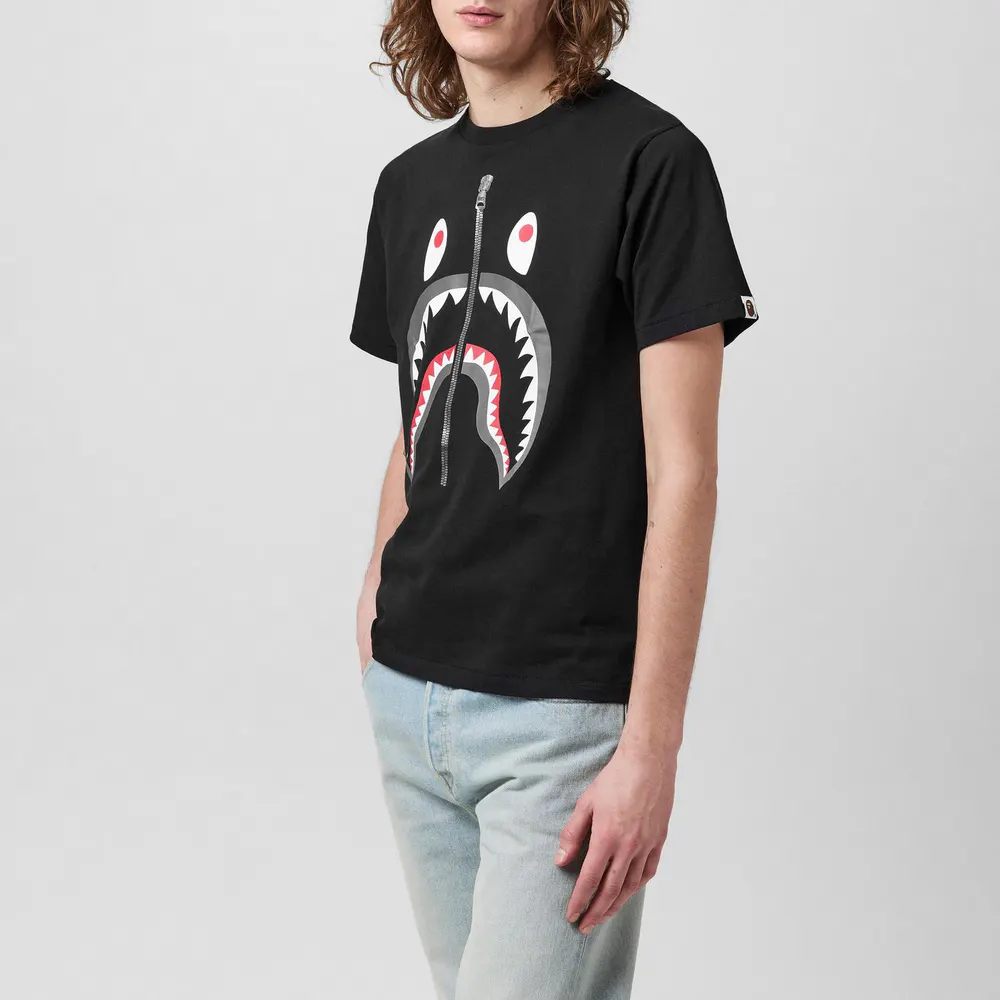 A Bathing Ape Shark T-Shirt in Black, additional product view 2