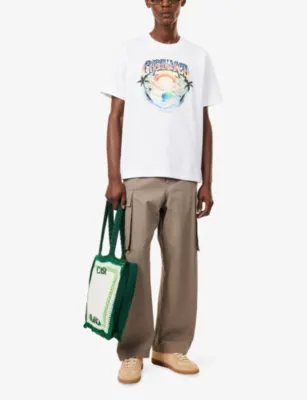 CASABLANCA Classic Casa Sunset Cotton T-Shirt detail 2