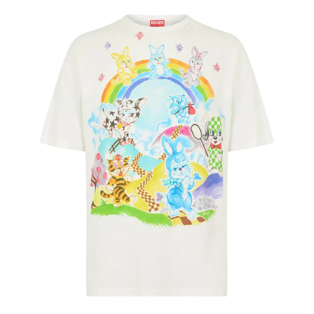 Kenzo Men's T-Shirt in Off White – Clothing