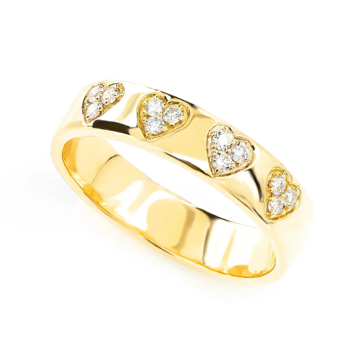 For Him Solid Heart Cluster Ring in Rose Gold / Natural Diamond – Ring