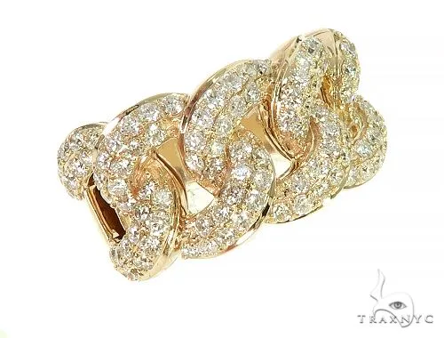 ANNA - CONSCIOUS DIAMONDS Diamond Cuban Link Ring 69569 in White Gold / 10 – Ring