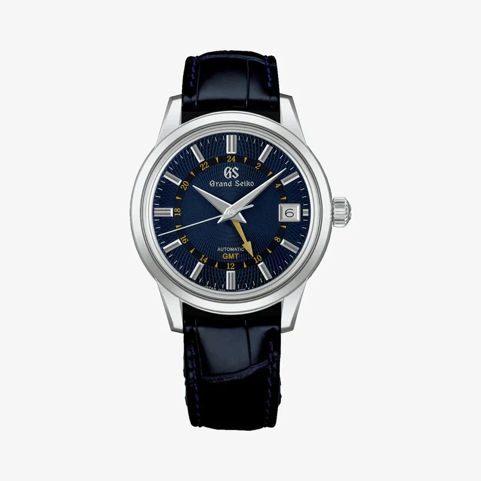 Grand Seiko Automatic GMT Moondrop 39.5mm Mens Watch Blue
