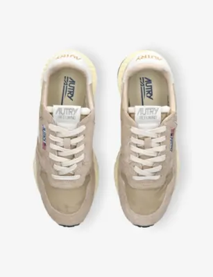 AUTRY Reelwind Low Runner Leather And Nylon Trainers - EUR 44 / 10 UK MEN in Beige, additional product view 2