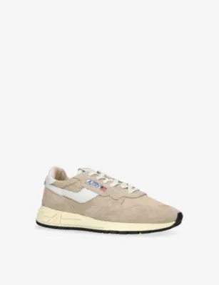 AUTRY Reelwind Low Runner Leather And Nylon Trainers - EUR 44 / 10 UK MEN in Beige, additional product view 3