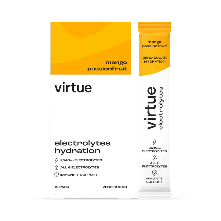 Virtue Electrolytes Hydration - Mango Passionfruit 12 Sachets