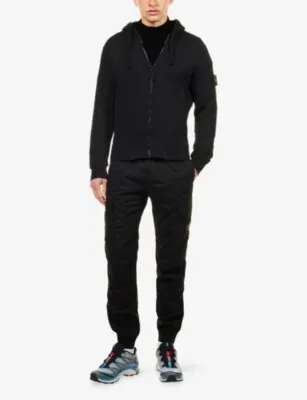 STONE ISLAND Brand-Patch Zip-Up Cotton Hoody detail 2
