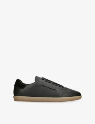ERMENEGILDO ZEGNA 232 Grained Leather Trainers - EUR 42 / 8 UK MEN in BLACK – Mens | Trainers | Lace up trainers