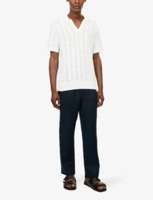 CHE Ripple Wave Knitted Polo Top detail 2
