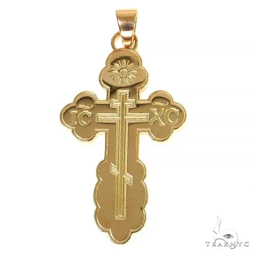 RINA - For Him CUSTOM 18K Gold Cross Pendant 68337 in Rose Gold – Pendant