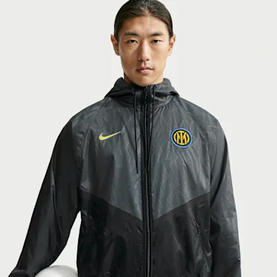 Nike Inter Milan Third Men's Nike Dri-FIT Soccer Anthem Jacket - Iron Grey/Black/Tour Yellow