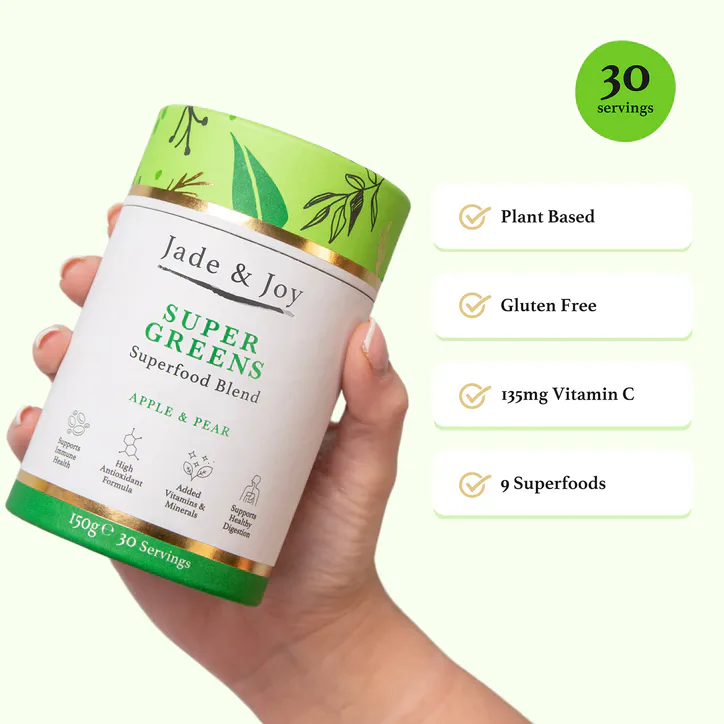 Jade & Joy Super Greens Superfood Blend (Apple & Pear) 150g, additional product view 2