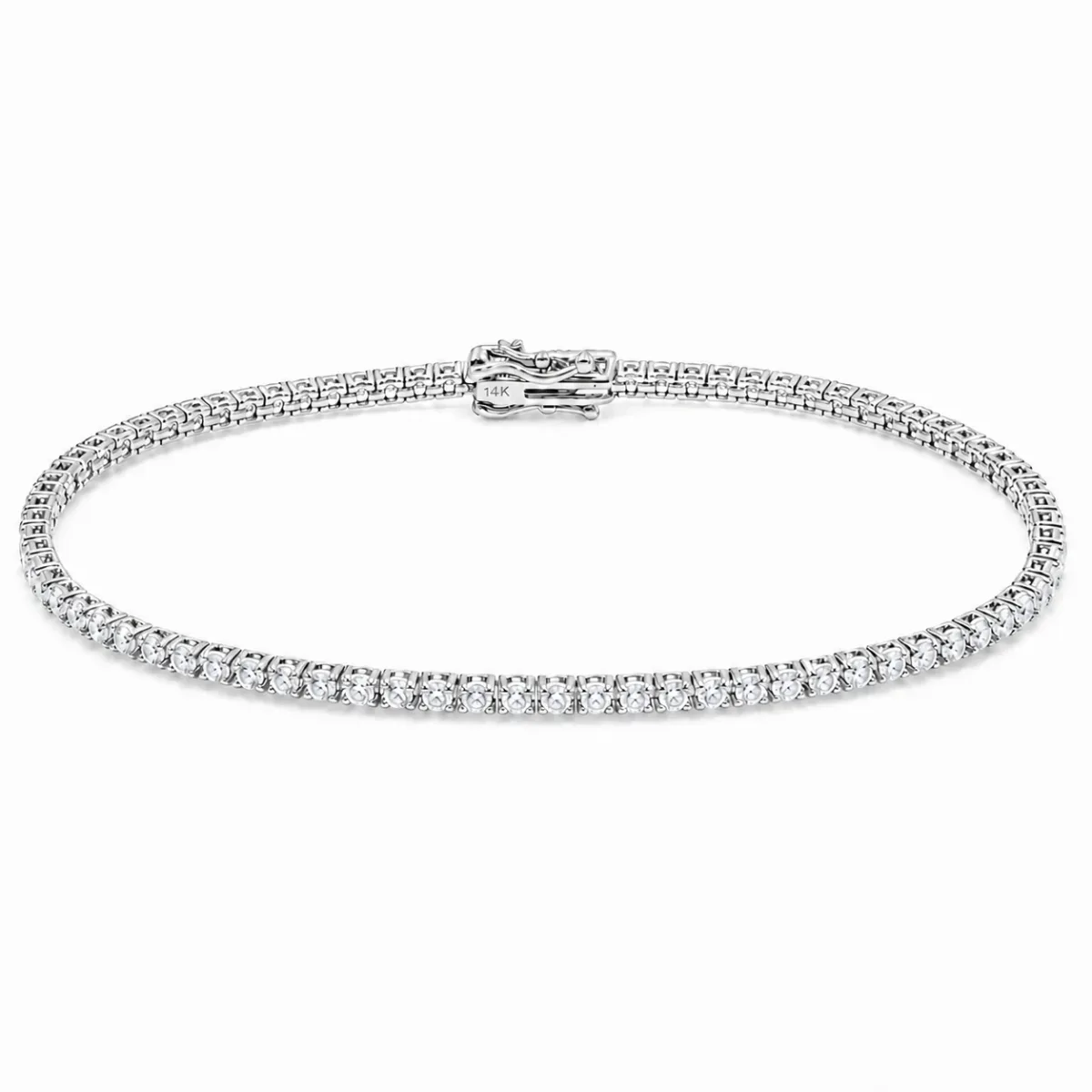 AHMED - MOON JEWELRY 1.5 Pt Lab Diamond Tennis Bracelet 71658 in White Gold / 7 Inches – Bracelet