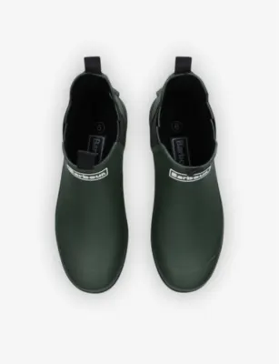BARBOUR Nimbus logo-branded rubber ankle boots - EUR 42 / 8 UK MEN in MID GREEN, additional product view 2