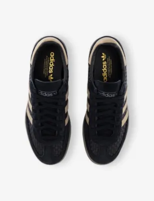 ADIDAS Handball Spezial Suede and Leather Low-Top Trainers - EUR 43.5 / 9.5 UK MEN in CORE BLACK KHAKI GUM, additional product view 2