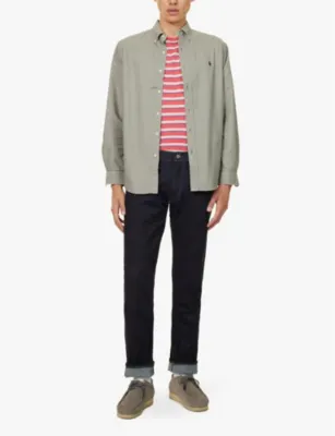POLO RALPH LAUREN Parkside brand patch straight-leg regular-fit stretch denim-blend jeans - 32/32 detail 2