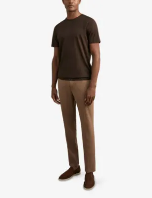REISS Bless Short-Sleeved Cotton-Jersey T-Shirt detail 2