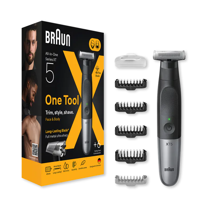 BRAUN Series X, Beard Trimmer & Body Shaver For Face & Body Hair, XT5100 detail 2