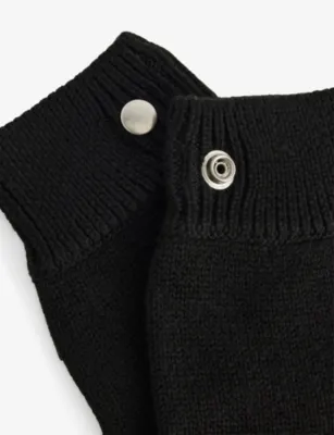 RICK OWENS Touchscreen Knitted Wool Gloves detail 2