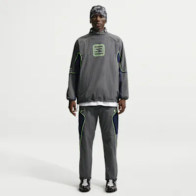 Nike Sportswear Men's Woven Trousers - Iron Grey/Midnight Navy/Light Lemon Twist