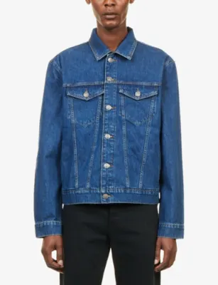 PAIGE Erickson Logo-Patch Denim Jacket in Des Moines, additional product view 3