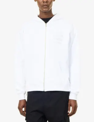 ANTI SOCIAL SOCIAL CLUB Rhinestone-Embellished Zip-Up Cotton- Jersey Hoody detail 3