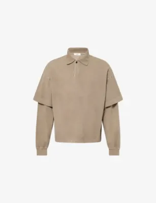 AGOLDE Curren Double-Sleeve Cotton Polo Shirt
