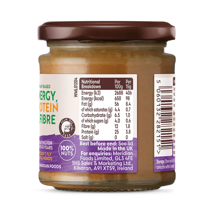 Meridian Organic Almond Butter 170g, additional product view 2