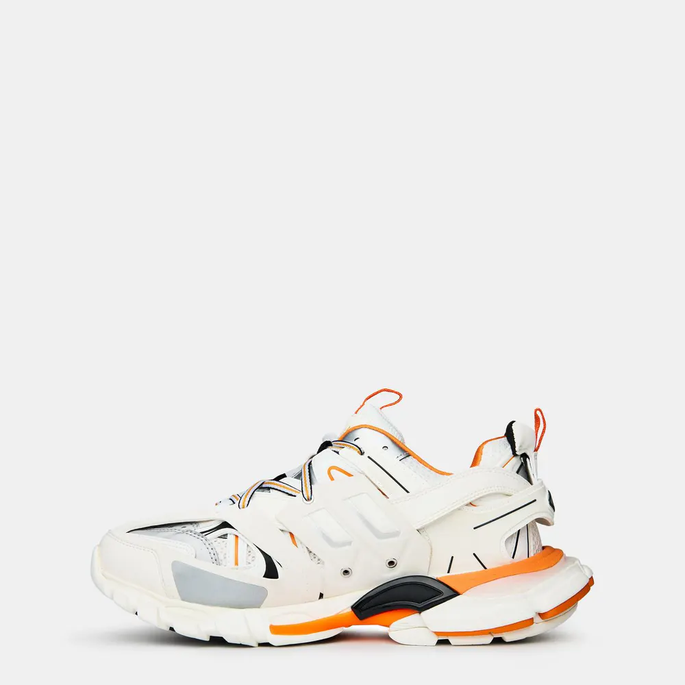 Balenciaga Track Runners in Blanc/Orng 9059, additional product view 2