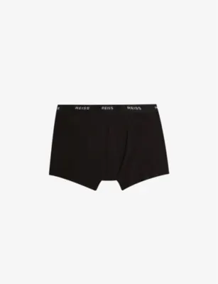 REISS Pack of three Heller stretch cotton boxers - BLACK