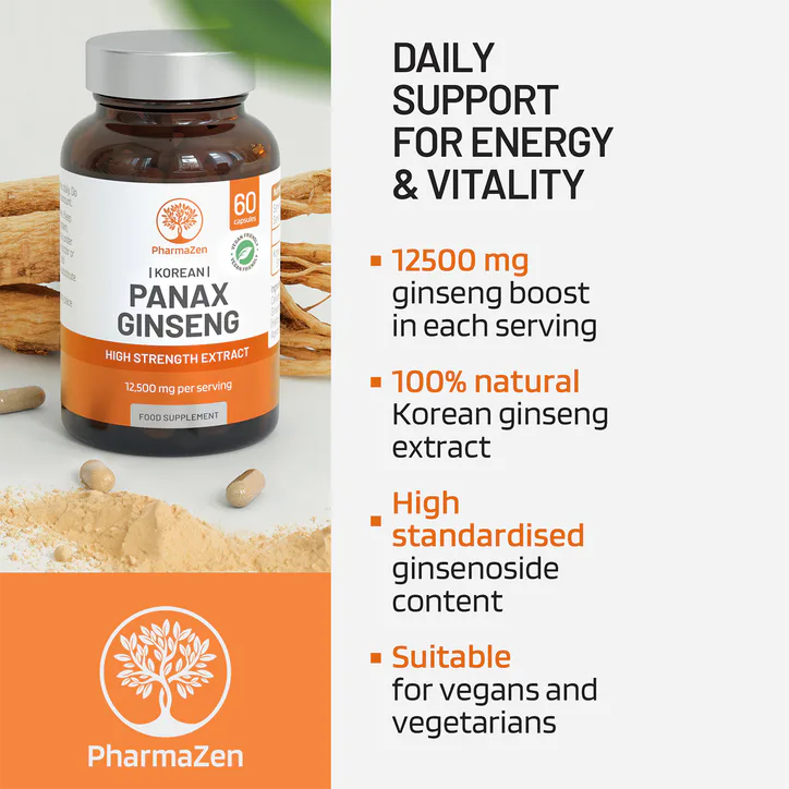 PharmaZen Korean Panax Ginseng Extract 60 Capsules, additional product view 2