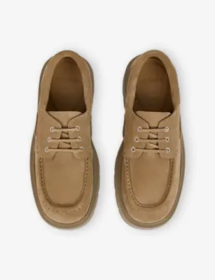 SANDRO Lace-Up Suede Boat Shoes - EUR 40 / 6 UK MEN in SAND, additional product view 3