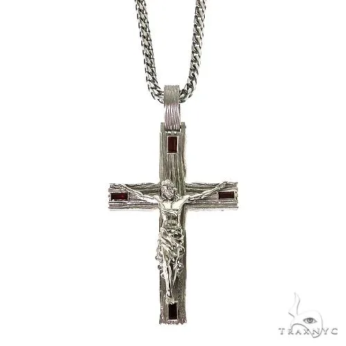 MARYAM - For Him SILVER Blood Moon Redemption Cross Pendant Set 69685 in 18 Inches – Pendant Set