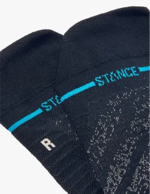 STANCE Run low-rise striped pack of three stretch woven-blend trainer socks - S detail 2