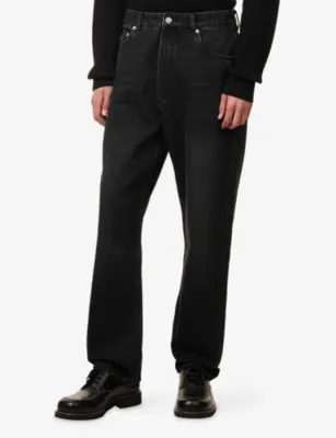 STUDIO NICHOLSON 90's Straight-Leg Denim Jeans in WASHED BLACK, additional product view 3